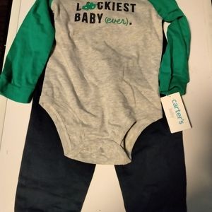 Carter's Baby boy 2 piece Bodysuit pant set